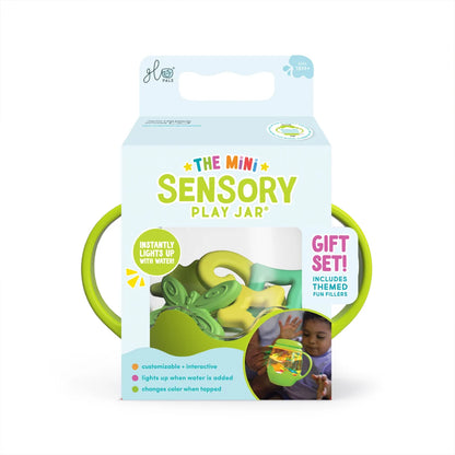 Mini Sensory Play Jar with Silicone Fillers - Green