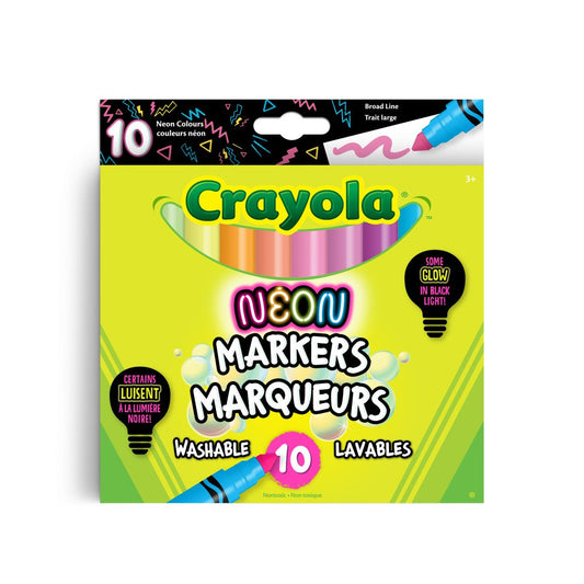 Neon Washable Markers - Pack of 10