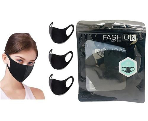 Fashion Cloth Mask Black - Single