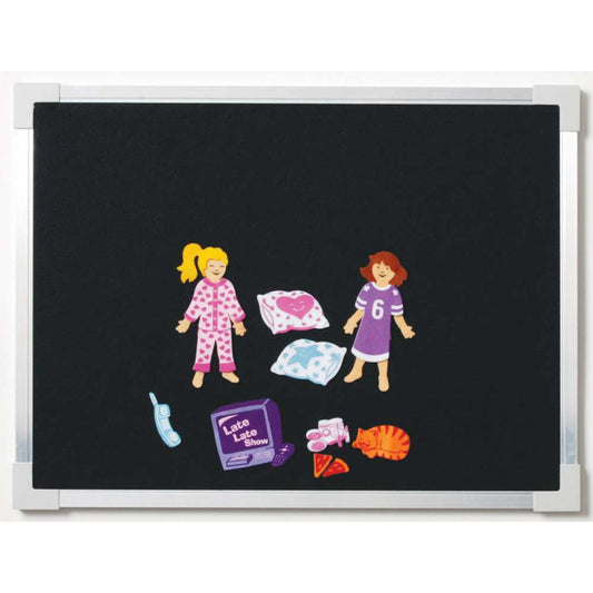Felt Magnetic Board Alum Frame 18" x 24"