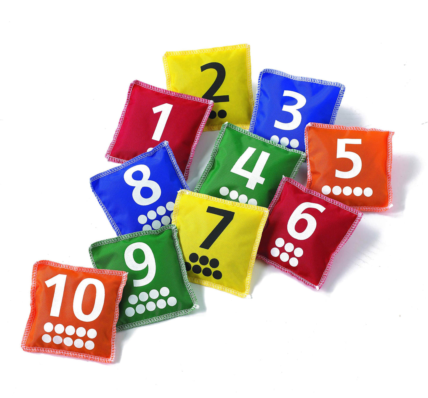 Number & Dot Beanbags - Set Of 10