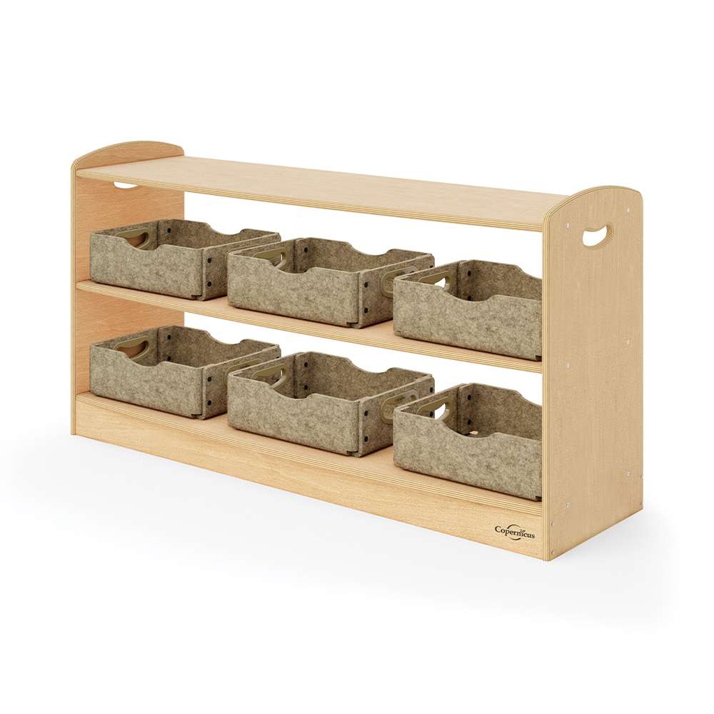 Seoras 2-Level Open Back Shelf (Solid Kickplate)