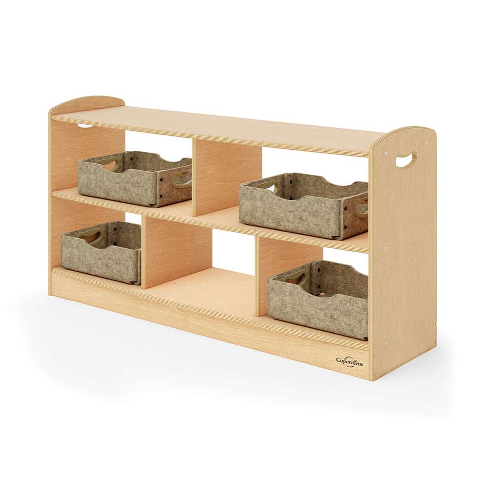 Seoras 2-Level Open Back Staggered Shelf (Solid Kickplate)