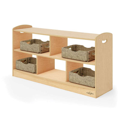 Seoras 2-Level Open Back Staggered Shelf (Solid Kickplate)