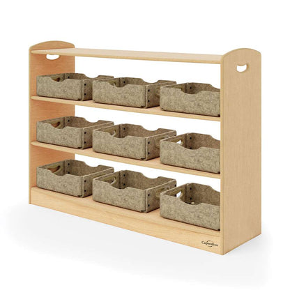 Seoras 3-Level Open Back Shelf (Solid Kickplate)