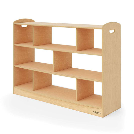 Seoras 3-Level Open Back Staggered Shelf (Solid Kickplate)