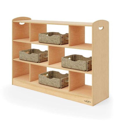 Seoras 3-Level Open Back Staggered Shelf (Solid Kickplate)