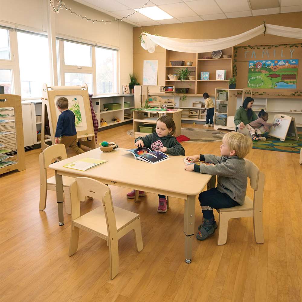 Seoras 47in x 30in Birch Adjustable Activity Table - Rectangle