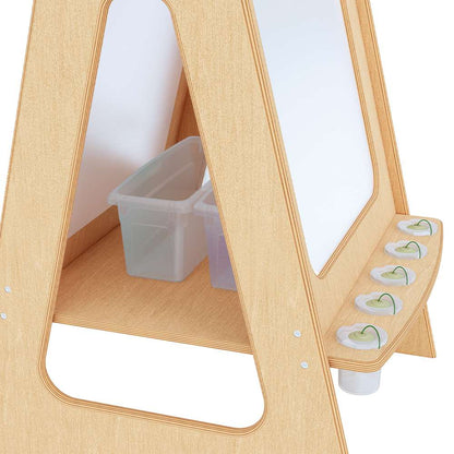 Seoras Birch Double Sided Painting Easel with Clear Tubs