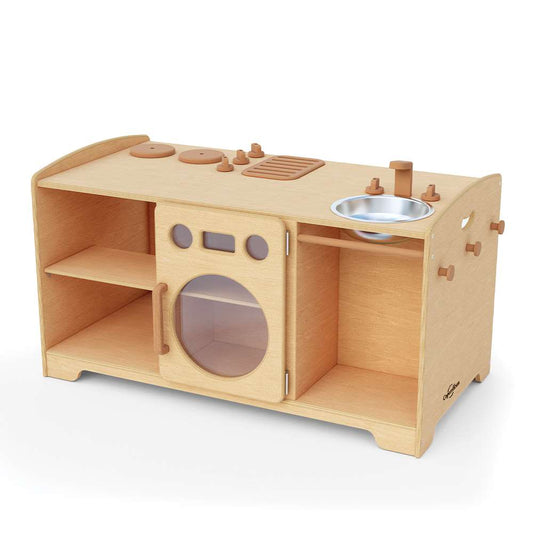 Seoras Kitchen Island with Softouch Storage Bins - Preschool