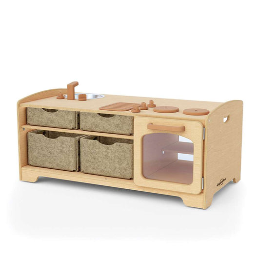 Seoras Kitchen Island with Softouch Storage Bins - Toddler