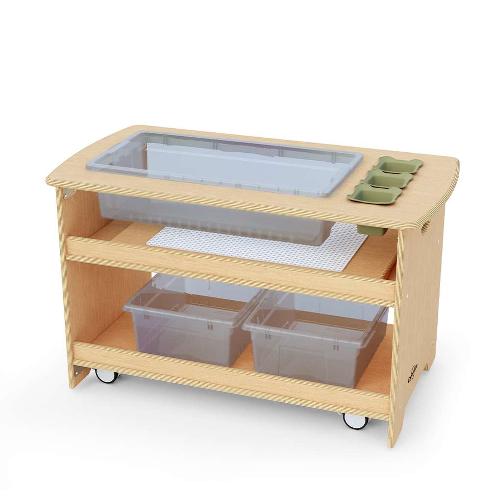 Seoras Birch Sensory Table with Clear Tubs - Preschool
