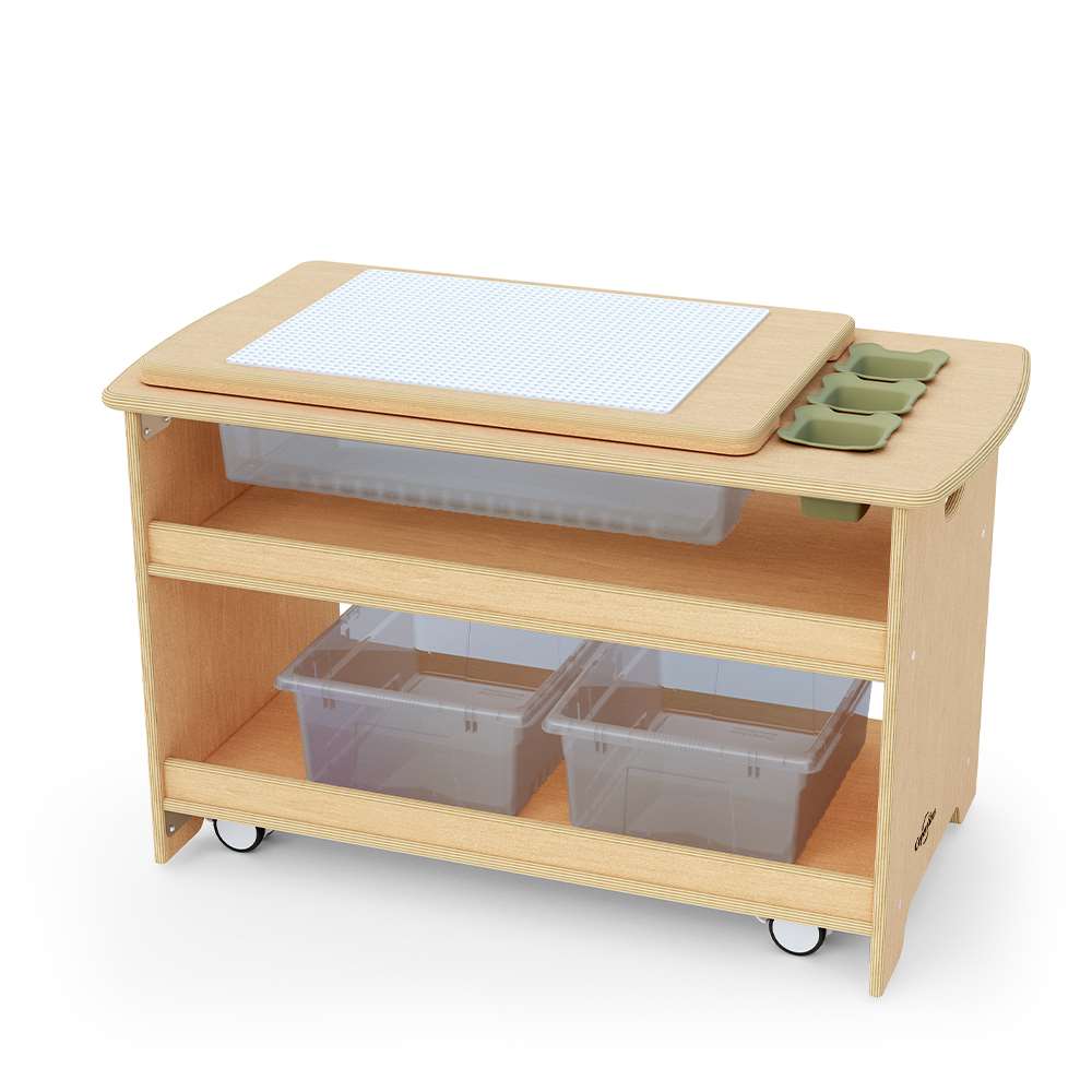 Seoras Birch Sensory Table with Clear Tubs - Preschool