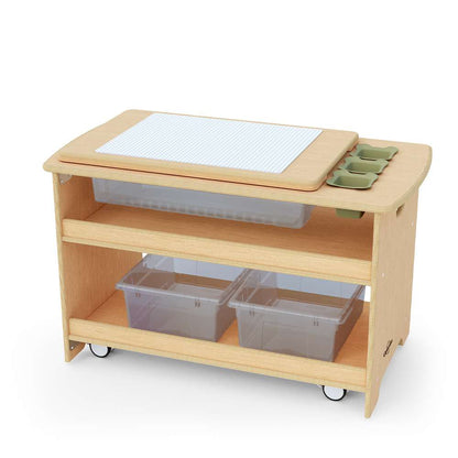 Seoras Birch Sensory Table with Clear Tubs - Preschool