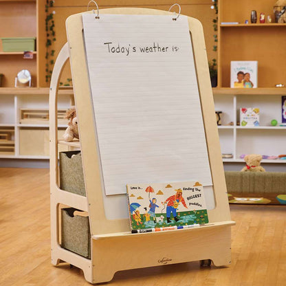 Seoras Birch Teaching Easel with Softouch Storage Bins