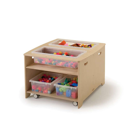 Seoras Birch Double Wide Sensory Table - Preschool