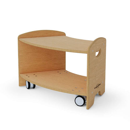 Seoras 1-Level 45 Degree Curved Corner Shelf with Castors