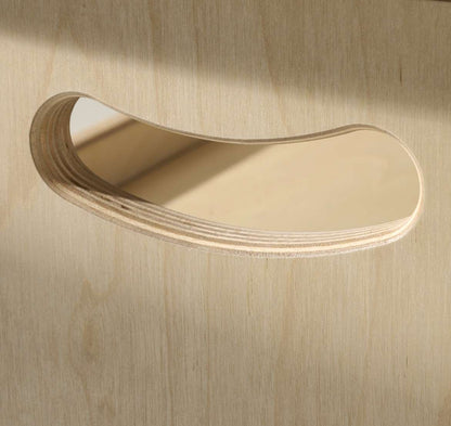 Seoras 1-Level 90 Degree Curved Corner Shelf with Castors