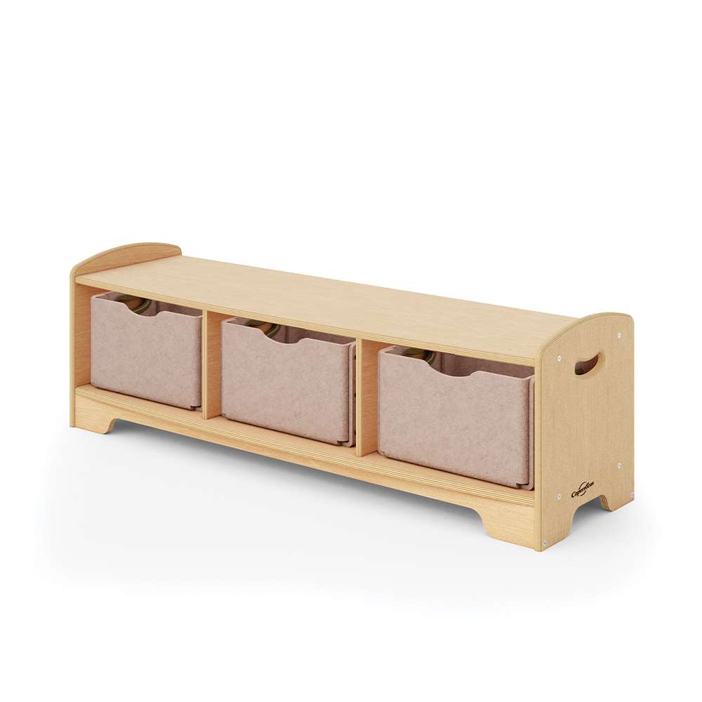 Seoras 1-Level Open Back Staggered Shelf with Castors
