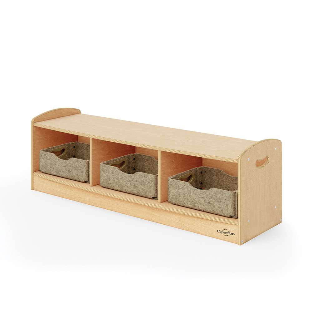 Seoras 1-Level Staggered Shelf (Solid Kickplate)