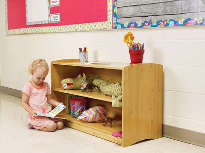 Bamboo Shelving Unit and Tubs