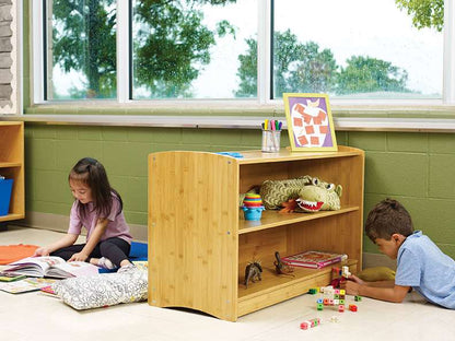 Bamboo Shelving Unit and Tubs