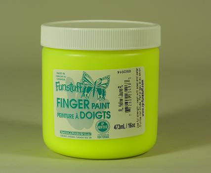 Yellow Fluorescent Fingerpaint - 473ml
