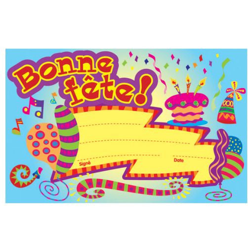 French Certificates - Bonne fete!