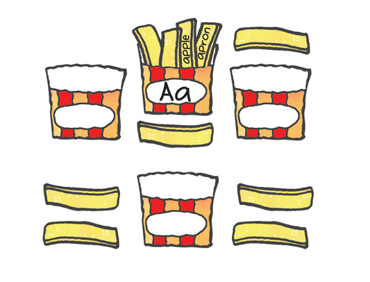 French Fry Set Mini Bulletin Board Set
