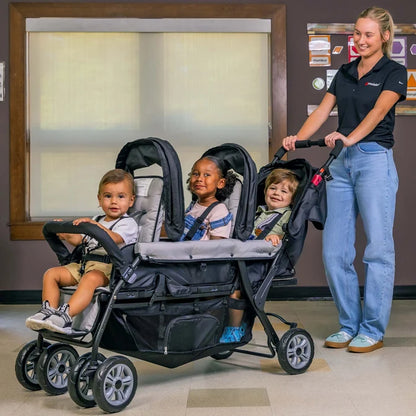 Compass™ Trio Triple Tandem Stroller (Black)