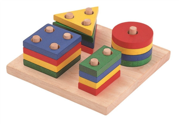 Geometric Sorting Board - Wooden