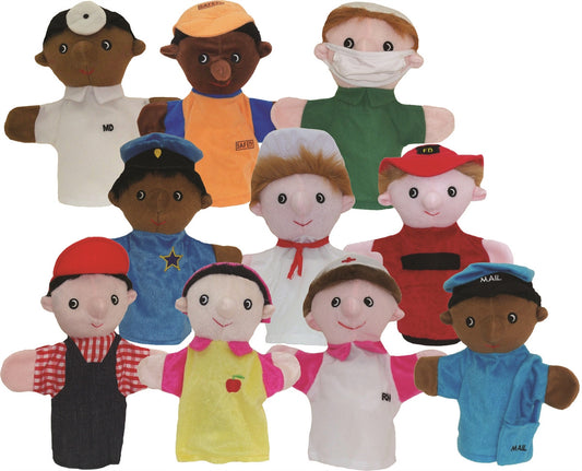 Get Ready Kids Multicultural Career Puppet Set of 10