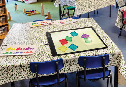 Bamboo Sensory Light Table with Tubs