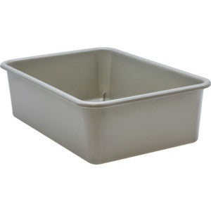 Gray Large Plastic Storage Bin