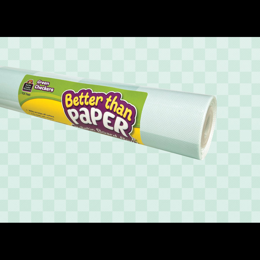 Green Checkers Better Than Paper Bulletin Board Roll