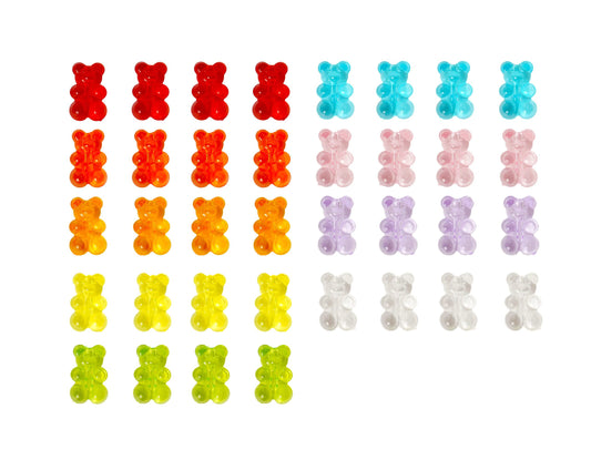 Gummy Bear Beads Small- 1.5mm (40 pieces)