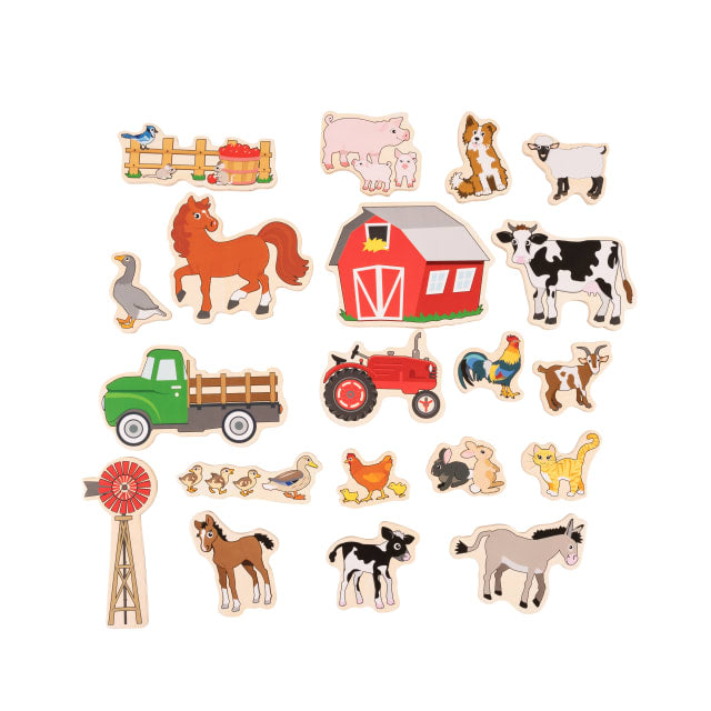 Wooden Magnets - Farm - 20Pcs