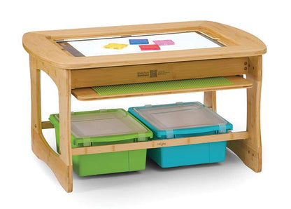 Bamboo Sensory Light Table with Tubs