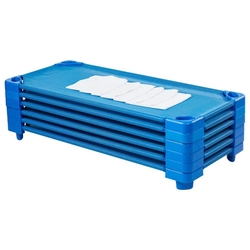 Stackable Kiddie Cot with Sheet -Pack of 6