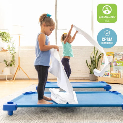 Stackable Kiddie Cot with Sheet -Pack of 6