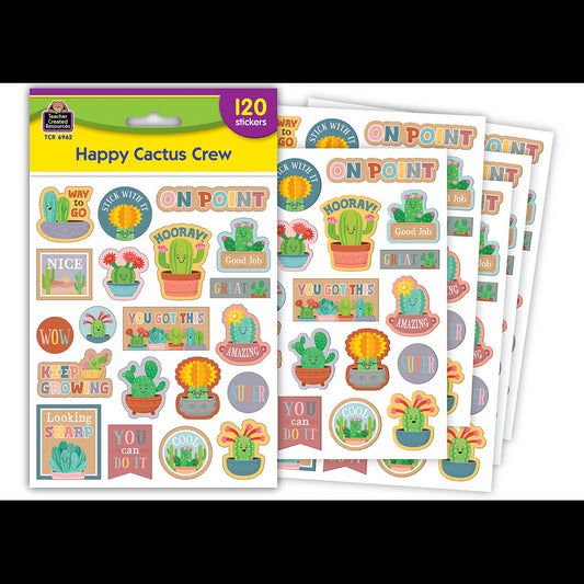 Happy Cactus Crew Stickers