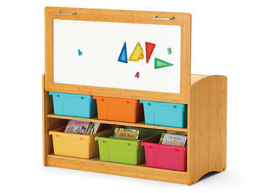 Hide-Away Shelf With 6 Large Vibrant Tubs