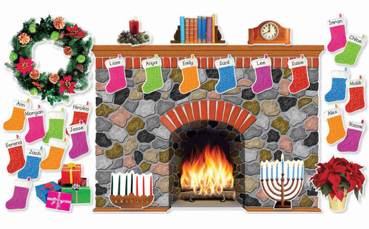 Holiday Hearth Bulletin Board Set
