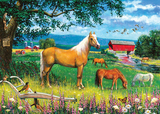 Horses in the Field (35 Pieces)
