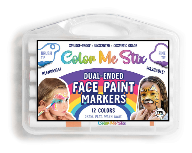 Color Me Stix Dual-Ended Face Paint Markers - 12 Count