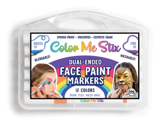 Color Me Stix Dual-Ended Face Paint Markers - 12 Count