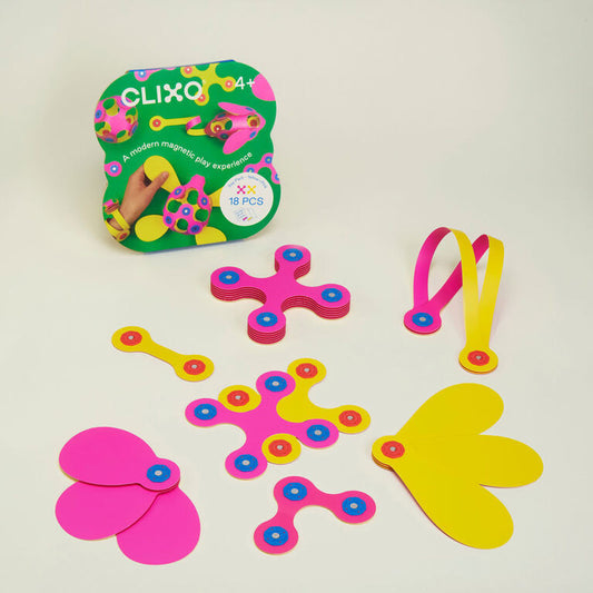 Itsy Pack Clixo- Pink/Yellow (18 pieces)