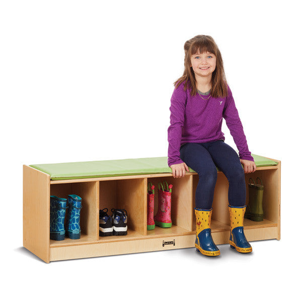 Jonti-Craft® 5 Section Bench Locker. With a choice of coloured cushion