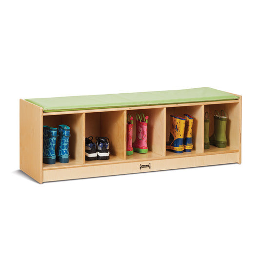 Jonti-Craft® 5 Section Bench Locker. With a choice of coloured cushion