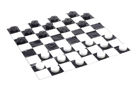 Jumbo Checker Set with 4' x 4' Mat